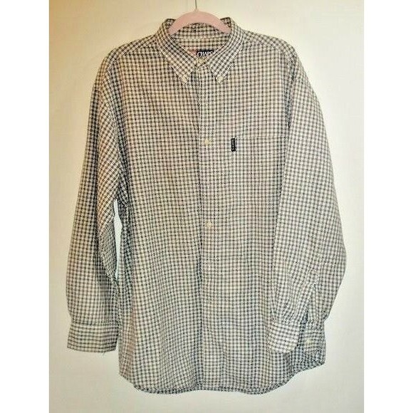 Chaps Ralph Lauren Dress Shirt CRL Vintage Checkered Button Up Mens Size L - Picture 1 of 5